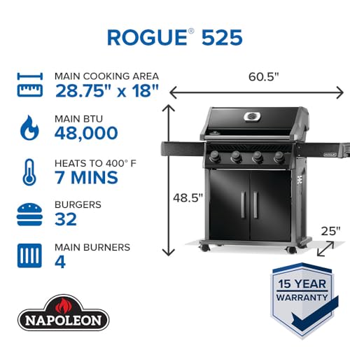 Image of Napoleon Rogue 525 4-Burner Natural Gas Grill with Stainless Steel Grates