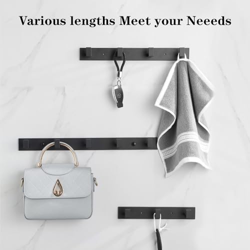 Image of Coat Rack, Heavy Duty Stainless Steel 3 Tri Coat Hook Hanger, Wall Mounted Wall Hooks, Rustic Clothes Hook /Key Hook Rail for Bathroom Kitchen Entryway(2 Pack, 3 Hook Grey)