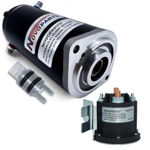 Image of Hydraulic Power Leveling System KIT for RV Pump Motor with Manual Drive 179327, 414850, 045-179327 Includes Sealed Collar Coupling 286722 and Hydraulic Solenoid 161394 684-1211-212