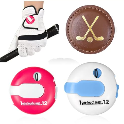 Chairleiro 2 Pcs Golf Stroke Counter + 1 Pcs Magnetic Ball Marker Set - Easy Stroke Tracking, Strong Magnet Hold, Durable Golf Accessories