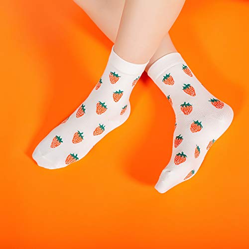 Bonangel Women's Girls Novelty Funny Crew Socks,Crazy Cute Animal Food Design Socks Cotton,Girl's Gift #TOP3