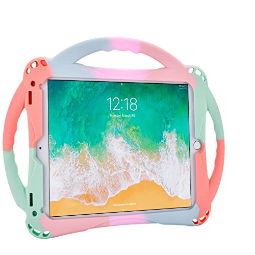 TopEsct Kids Case for iPad 6th/5th Gen, iPad Air/Air 2 & iPad Pro 9.7 inch, Built-in Handle Stand Comes with a Strap
