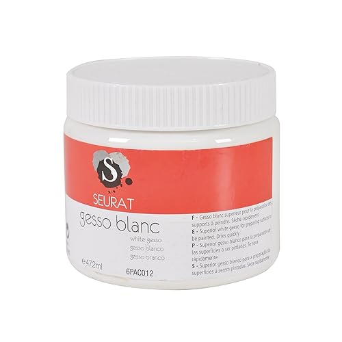 Homéa, Gesso Topf zum Vorbereitung von Untergründen, mattes Finish, 500 ml, Weiß