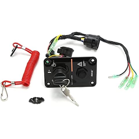Rupse Switch Panel Outboard Single Engine Key Switch Panel Assembly On-Off-Start 704 Control Box for Yamaha Outboard Yacht 704-82570-12-00 704-82570-11-00 704-82570-08-00 Cover