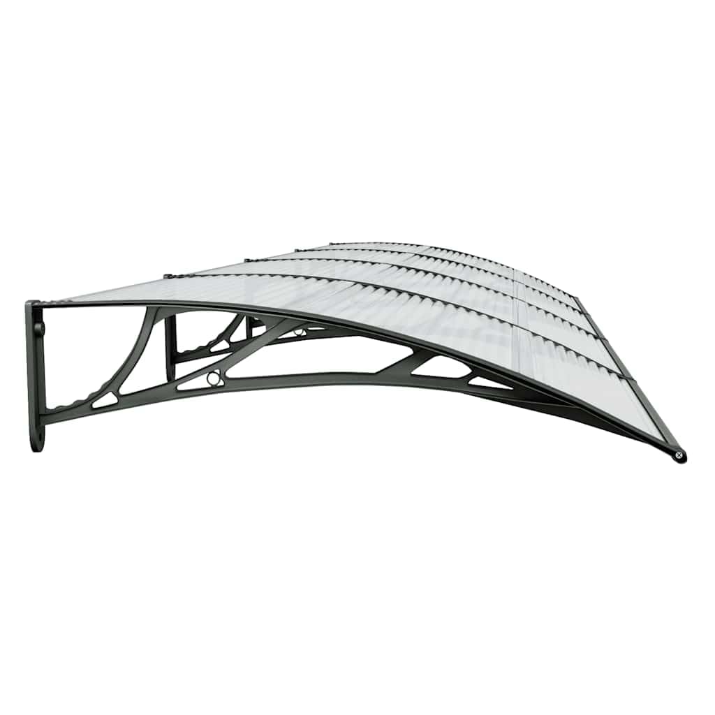 vidaXL Marquesina de Puerta policarbonato Negro 400x100 cm, marquesina de Puerta, pérgola de Puerta de Entrada, toldo de Puerta, marquesinas de Puerta
