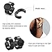 10 Pairs Magnetic Stud Earrings Stainless Steel Magnetic Earrings, Non-Piercing Cross Dangle Hoop Earrings Unisex Gauges Clip on Earring Black CZ Magnet Earring Set