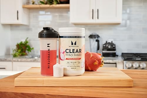 Image of Myprotein Clear Whey Isolate Protein Powder, 20 Servings (1.1lbs) Tropical Dragonfruit, 20g Protein per Serving, Naturally Flavored Drink Mix, Daily Protein Intake for Superior Performance