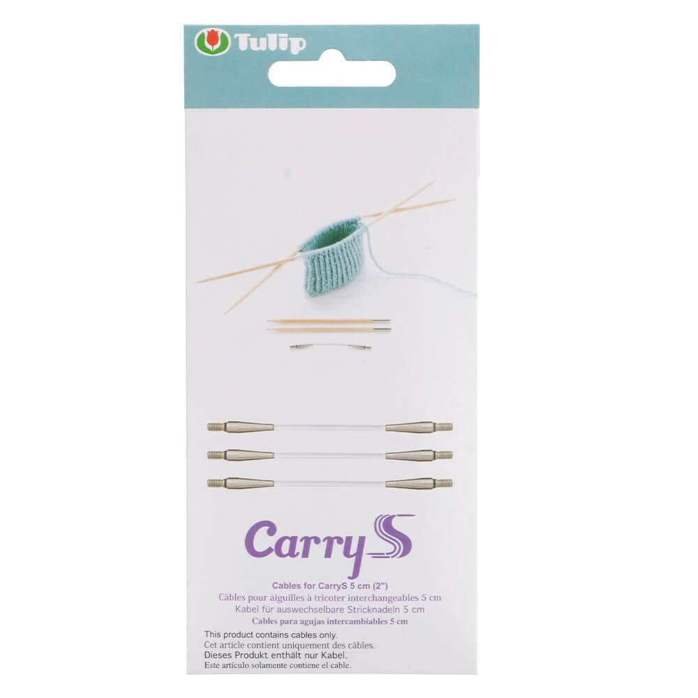Tulip CarryS 5 cm Cable Silver Transparent Pack of 3, Zilver