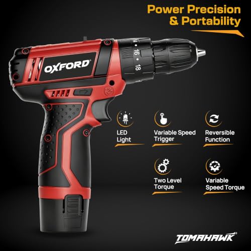 Image of Tomahawk SCD 12V Cordless Drill Screwdriver | 100% Copper Motor | 24Nm Torque
