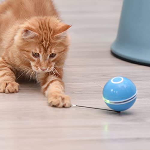 mewmewcat Bola de gato multicolorida para animais de estimação Brinquedo de carga USB Bola para anim
