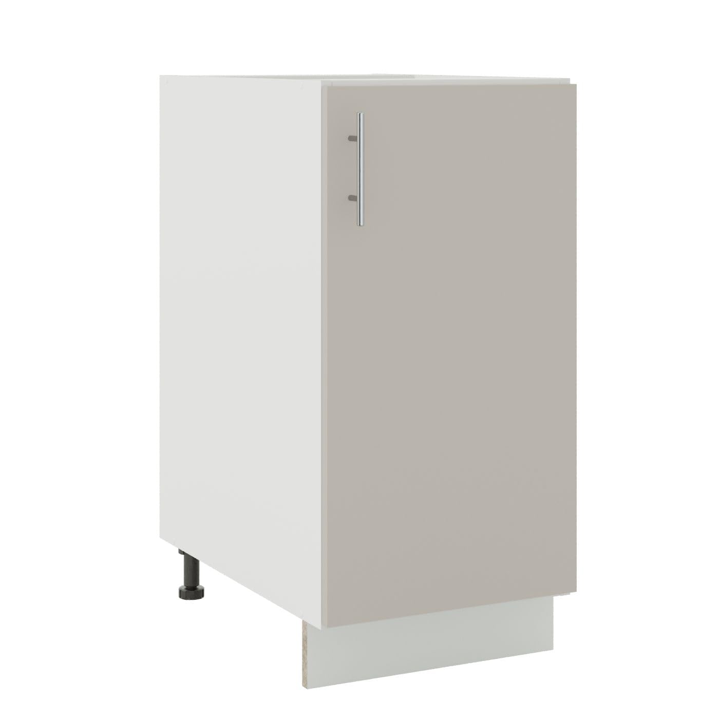 JD Greta Adjustable Kitchen Base Unit - 400mm - Base Cabinet with Door (No Worktop) - Cashmere Matt