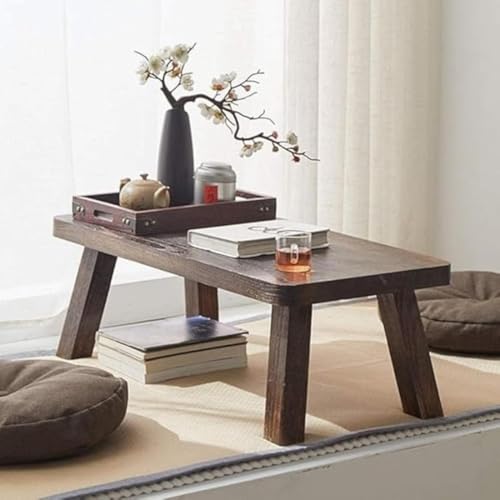 Image of 65Cm Japanese Style Sheesham Wood Coffee Table for Living Room, Dining Room, Bedroom, Kitchen, Office Home Decor (85 * 42 * 35 Cm)