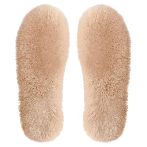 Winter Fluffy Insoles, Premium Thermal Faux Sheepskin Insoles for Women Men, Wool Thick Replacment Insole for Boots, Slippers, Sports Shoes (6 UK) Cover