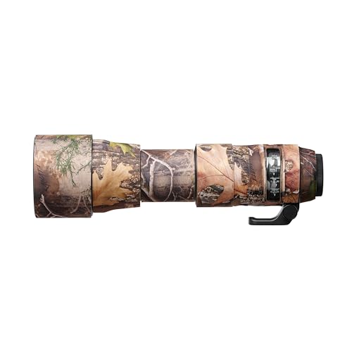 EasyCover - Lens Oak - Protector de Lente - Protección para la Lente de su cámara - Sigma 150-600mm f/5-6.3 DG OS HSM Contemporary - Camuflaje marrón Madera verdadera