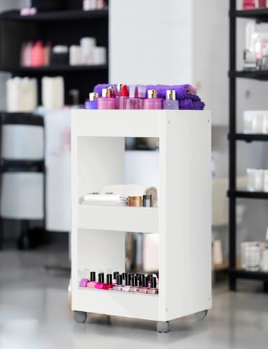 Carrinho Auxiliar Organizador Multiuso (Branco) - Estética, Manicure