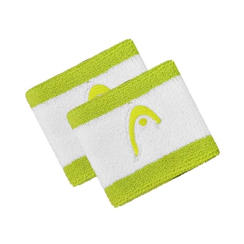 Image of HEAD Striper Wristband | Color: Green /White | Size: 2.5 inch | Material: Cotton | for Men & Women | Moisture-Wicking Properties | Dry and Comfortable | Secure and Snug fit | Flexible