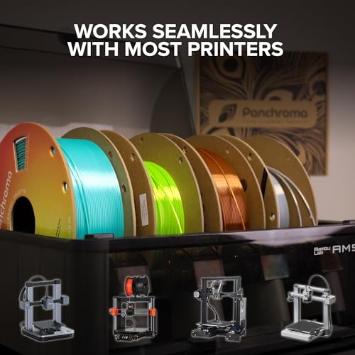 Image of Polymaker Panchroma Gradient Silk Fire PLA 3D Printing Filament 1.75mm 1kg, Smooth Color Transitions, Shiny Silk Finish, High Speed Printing, Ideal for Home Decor, Toys, Cosplay, Miniatures & Gifts