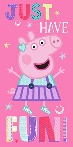Setino PP182007 Peppa Pig Just Have Fun Strandtuch Badetuch 70cm x 140cm Cover