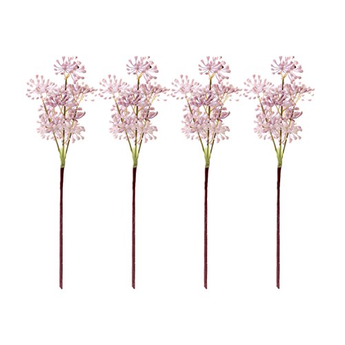 WINOMO – Conjunto de flores artificiais para decoração de jardim (roxo claro)