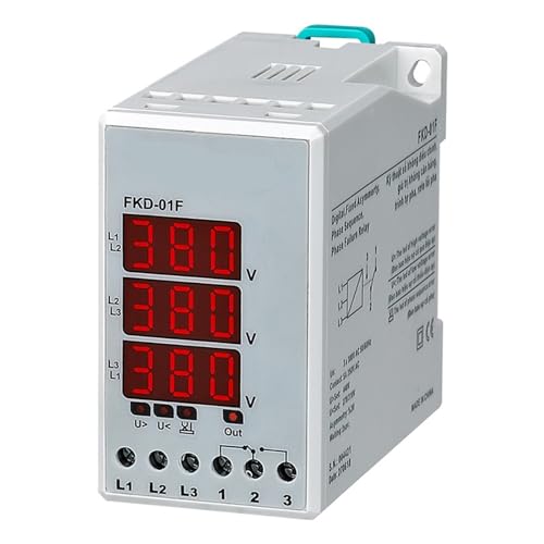 Relais d'asymétrie de phase FKD-01F pour surtension et sous-tension triphasé 380V sans neutre