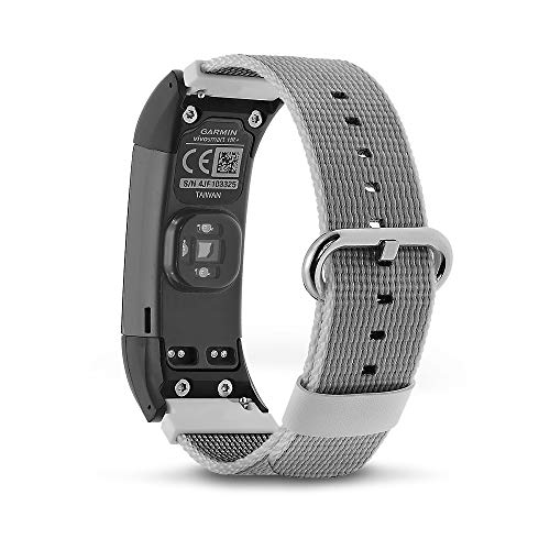 DuiGong Woven Nylon Strap Compatible for Garmin vivosmart HR, HR+ Smart Activity Tracker, Approach X10, X40 GPS Golf Tracker Bands Replacement with Adpaters - Beige (Large)