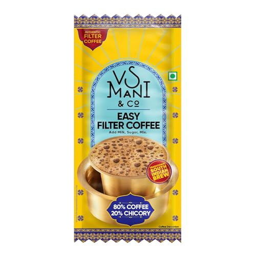 Image of VS Mani & Co Filter Coffee Decoction - Arabica Dark Roast, Strong and Aromatic Instant Filter Coffee Liquid | Authentic South Indian Flavour | Pack of 8 x 100ml | 400 ml