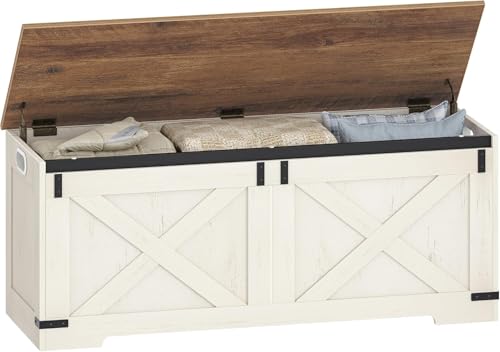 Hzuaneri 47.2" Storage Chest, Large Storage Trunk with 2 Hinges,