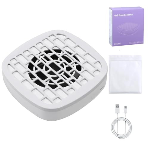 Colector de polvo de ventilador de uñas, colector de polvo al vacío profesional, potente limpiador de succión de bajo ruido, herramientas de manicura para principiantes, hogar, salón, estudio, esmalte
