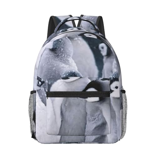 Sac à dos pour ordinateur portable imprimé pingouin noir taille unique bagage cabine
