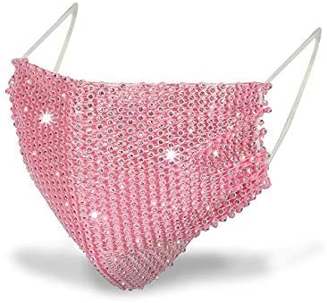 wemitas マスクジュエリー アクセサリー ラインストーン シースルー マスクカバー コスプレ ハロウィン 仮装 キャバ嬢 ホステス