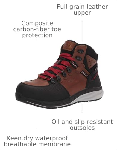 Image of KEEN Utility Men's Red Hook Mid Height Composite Toe Waterproof Warehouse Work Boots