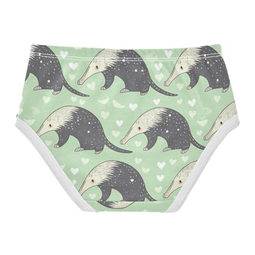 Wusikd Cute Gray Girls' Underwear Cotton Green Girls Briefs Soft Toddler Underwear 2T2