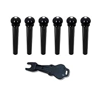 Guitar bridge pins-Comes with 6 pieces guitar pins , fits for most acoustic guitars and great replacements for your old or damage guitars. Bridge Pin Puller-1pc plastic pin puller inside for better convenience,no longer need pliers or side cutters to...