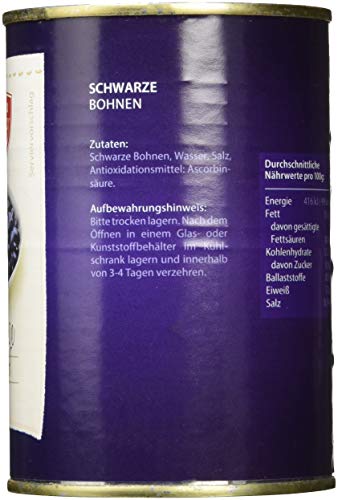 mamma lucia Schwarze Bohnen, 12er Pack (12 x 425 ml)