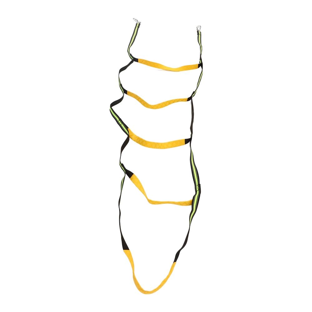 3 Step/4 Step/5 Step Nylon Boat Ladder Rope Boarding Steps Foldable Marine Boat Rope Ladder Equipment for Yachts(Green 5-Step)