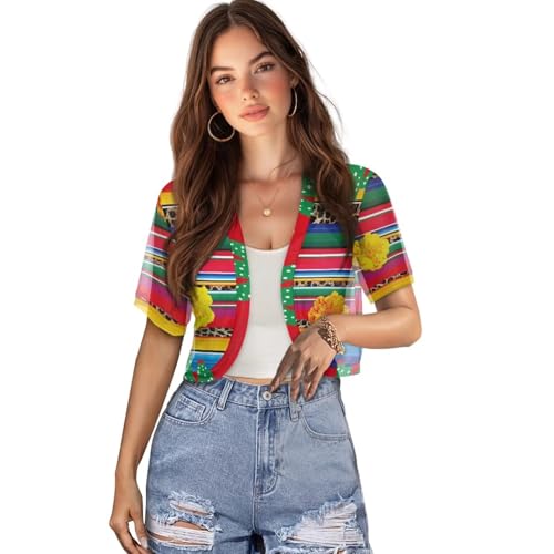 Image of Women's Shrug Short Sleeve Bolero Open Front Knit Party Tulle Cardigan Cropped Cardigan Shoulder Cover Up