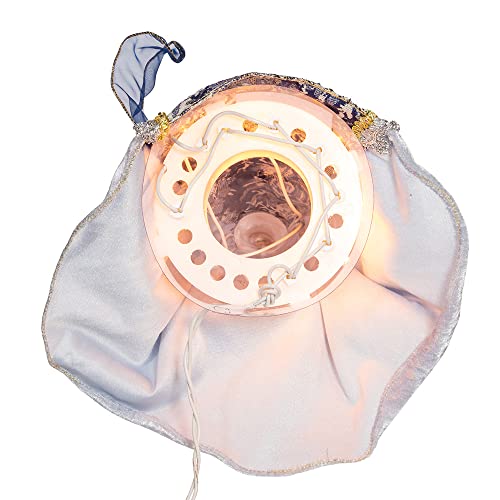 12-Inch Ul 10-Light Delft Blue With Gold Angel Tree Topper #TOP6