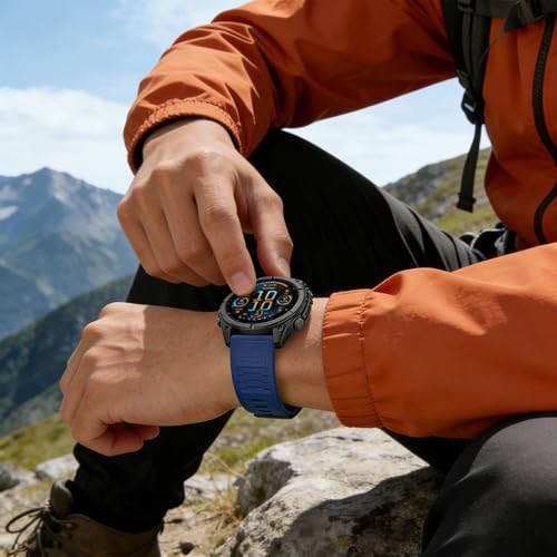 Image of 26mm Quickfit Silicone Watch Bands Compatible with Garmin Fenix 8 Pro /quatix 8 51mm /Fenix 7X /7X Pro /6X /6X Pro /5X /5X Plus /3 HR /Enduro 3 2 /Descent Mk3i 51mm /Mk2i /Tactix 8 /7 pro /epix Pro 51MM