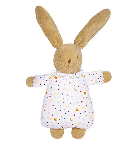 Preisvergleich Produktbild Trousselier - Plüschtier mit Rassel - Kuschelhase - 20 cm hoch - Baumwollbedruckte Sterne - Klassischer Chic - Ideales Geburtsgeschenk - Maschinenwaschbar - Farbe weiß
