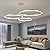 Gold LED Modern Chandelier, 3-Ring Pendant Light Fixture, Dimmable 3000K-6500K, Adjustable Hanging Ceiling Light Over Table for Dining Room, Kitchen Island, Living Room, Bedroom, Entryway