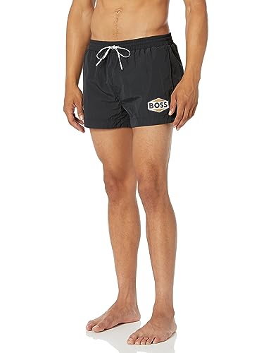 BOSS Men's Standard Iconic Logo Swim Trunks