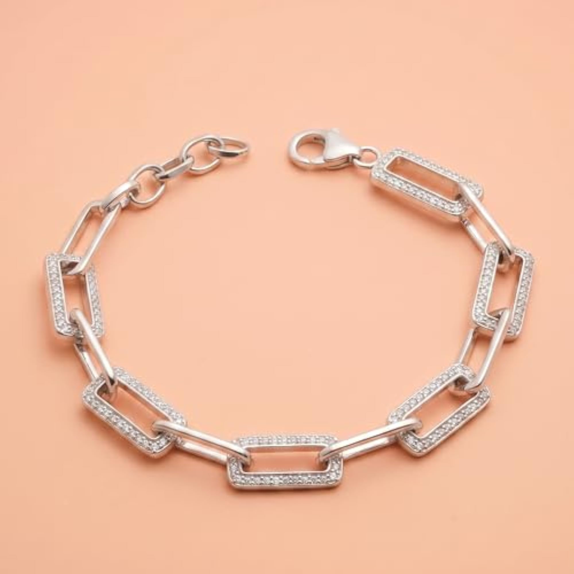 Women's 925 Pure Silver Chain Bracelet, Everyday Elegance