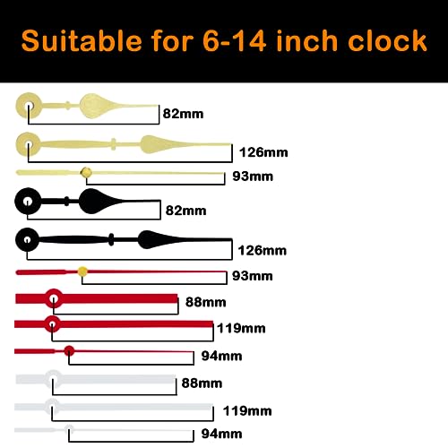 Deewish 16 Set Aluminum Sweeping Silent Clock Hands thumb #2