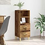 Couleur: Bois ancien INLIFE Buffet Bois Ancien 34 x 34,5 x 90 cm Bois d\'ingénierie-880943