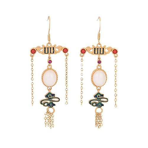 Boucles d'oreilles en jade pour femme, le cadeau de fiançailles parfait