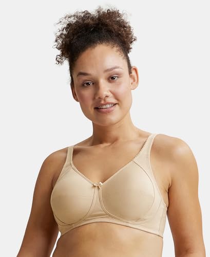 Image of Jockey ES13 Plus Size Bra | Wirefree | Non Padded | Full Coverage |Side Panel Support | Super Combed Cotton Elastane Fabric