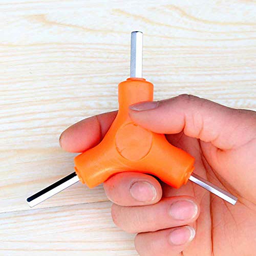 Gavigain 3 Way Bike Hex Wrench, Portable Stainless Steel Inner Hex Wrench Multifunctional Biking Maintenance Tool for Bike Maintenance and Repairing