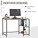 HOMCOM Mesa de Ordenador Escritorio para Oficina Estudio con Estantes de 2...