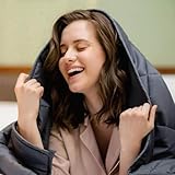 Smart Queen Weighted Blanket for Adults,(60'x80',20lbs Grey) Full Size Soft Cooling Heavy Blanket for Sleeping, Breathable Blanket with Glass Beads Perfect for 190-210 lbs,All Season,Machine Washable