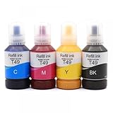 Chaque ensemble comprend quatre bouteilles de 140 ml d'encre de sublimation Compatible avec une utilisation d'impression prolongée